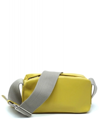 Wide Guitar Strap Boxy Crossbody Bag CHU015 YELLOW